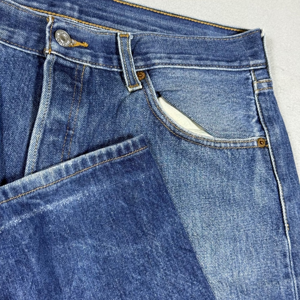 Levis 501 Original Fit Straight Leg Blue Denim Jeans Mens 34x32